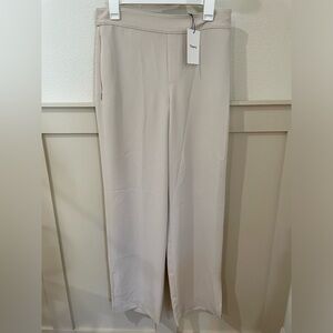 NWT Theory Women's Beige Trousers Jolinta Pull on Pants Matte Twill